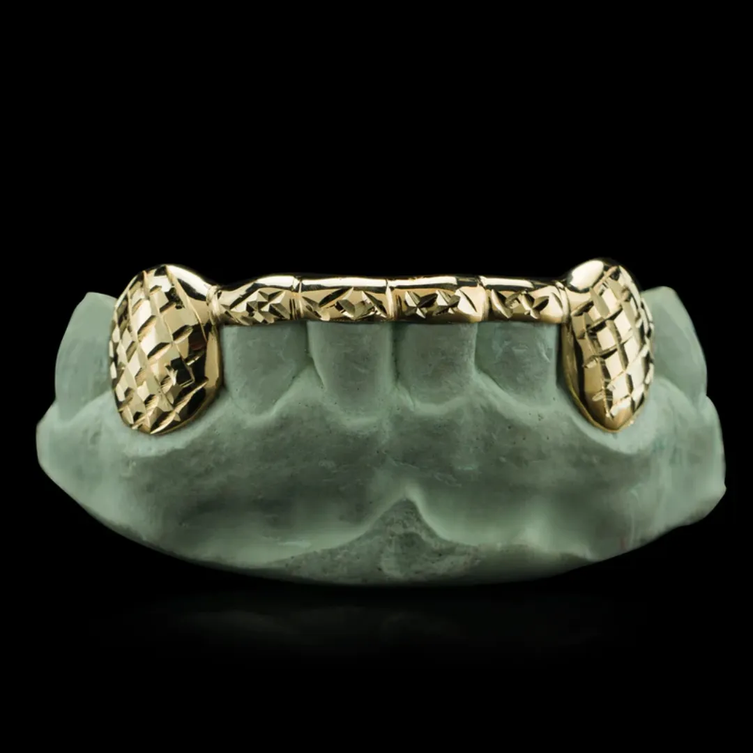 Đồ trang sức thời trang kim cương răng grillz Iced ra trên và dưới 10k 14k/18k vàng tùy chỉnh moissanite grillz