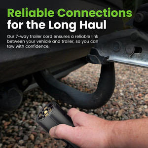 Câble de remorque en cuivre à 7 voies avec boîte de jonction à 7 prises, faisceau de câblage étanche 125V pour remorques et camping-cars, 8 pieds - Product Image 4