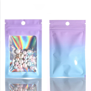 Holographic Laser Aluminum <b>Foil</b> <b>Window</b> Zipper Bag Custom Printed Food Packaging Resealable Pouch - Product Image 5