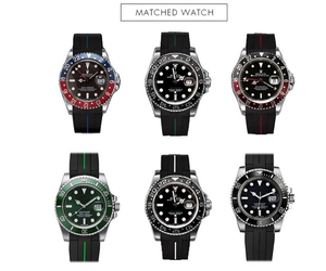 Cinturino per Orologio in Gomma Siliconica Impermeabile e Antipolvere da 20 mm per Rolex Submariner GMT Daytona con Estremità Piatta Rlx Jubilee Gmt - Product Image 4