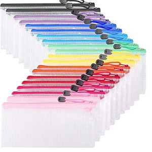 Plastic Travel Storage Zip File Bags PVC Zipper Pencil Pouch