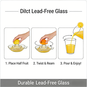 <span class=keywords><strong>Presse</strong></span>-<span class=keywords><strong>citron</strong></span> <span class=keywords><strong>en</strong></span> <span class=keywords><strong>verre</strong></span> <span class=keywords><strong>manuel</strong></span>, extracteur à main avec poignée et bec - Product Image 6