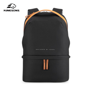 Kingsons Men's <b>Backpack</b> Nylon Lightweight Large Capacity Waterproof Commuter Laptop Bag Gray <b>Black</b> Blue Off White 20-35L - Product Image 5