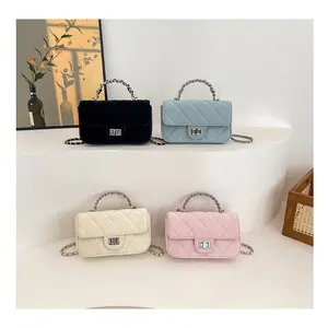 Best Selling 2024 Female Designer Pu Leather Ladies Fashion Women Quilted Chain Shoulder Mini Crossbody Flap Purses Handbags Bag