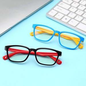 Nouveautés 2020, lunettes pour garçons et filles, lunettes souples en silicone pour enfants, lunettes carrées anti-lumière bleue, monture de lunettes pour enfants - Product Image 4