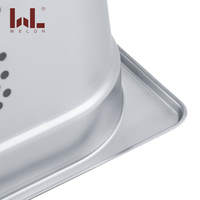 Fournitures pour hôtels et restaurants Tailles standard en acier inoxydable GN Pan Bandejas Gastronorm Buffet Plateau de restauration pour restaurants traiteurs