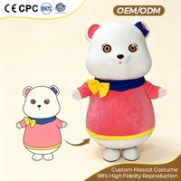 Mascotte d'entreprise personnalisée, costume de mascotte d'ours en peluche pour la promotion commerciale, fabrication sur mesure