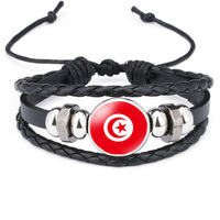 Bracelet tressé personnalisé avec le drapeau national de la Tanzanie, en fil ciré, réglable avec cordon, souvenir culturel d'Afrique de l'Est, cadeau