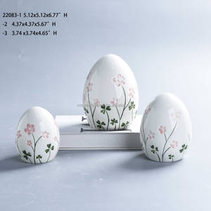 بيض عيد الفصح الخزفي المزخرف بالبيض الخزفي مع الزهور - Product Image 6