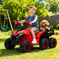 Quad électrique 24V à 6 roues pour enfants avec benne arrière, véhicule tout-terrain à batterie pour jeux en extérieur dans la cour et le jardin