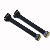 Prise de charge sans fil TYPE-C à 90 degrés en forme de T Mâle FPC Câble plat flexible 8P Base en plastique pour tampon à souder