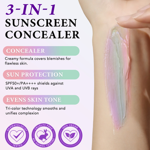 Crème isolante solaire IKZEE SPF 50, correcteur de teint, éclaircissant, correcteur de trois couleurs, base de maquillage pour le <span class=keywords><strong>visage</strong></span> - Product Image 2