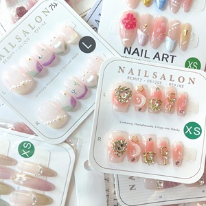 <span class=keywords><strong>Ongles</strong></span> artificiels <span class=keywords><strong>de</strong></span> luxe à presser, design 3D aléatoire, avec <span class=keywords><strong>décoration</strong></span> en strass pour salon <span class=keywords><strong>de</strong></span> manucure - Product Image 5