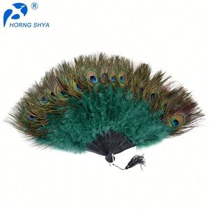 Abanico <span class=keywords><strong>de</strong></span> mano plegable <span class=keywords><strong>de</strong></span> plumas <span class=keywords><strong>de</strong></span> pavo real para mujer, accesorio para fiesta <span class=keywords><strong>de</strong></span> té, baile <span class=keywords><strong>de</strong></span> vacaciones, decoración nupcial para boda, venta al por mayor - Product Image 4