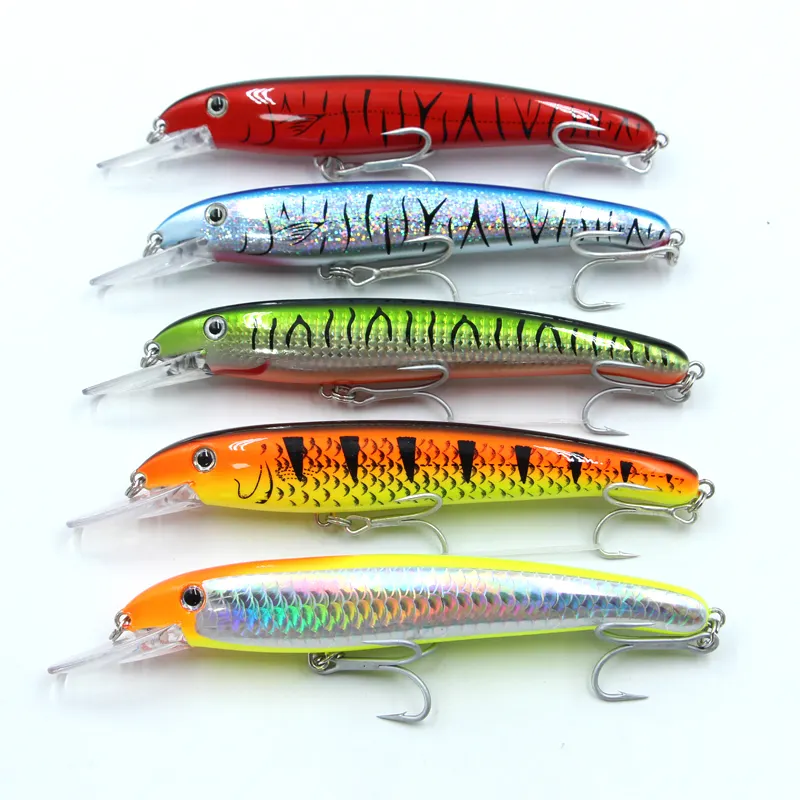 Selco batan plastik balıkçılık lures minnow yem OEM sert yem 3D balık gözü ABS plastik çok renkli deniz suyu balıkçılık Lures