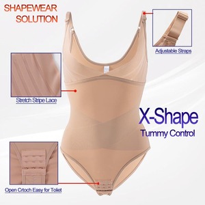 Faja Moldeadora Cruzada para <span class=keywords><strong>Mujer</strong></span> con Efecto Push-Up, Control de Abdomen, Cinturilla Reductora, Levantador de Glúteos y Cierre de Gancho con Abertura en la Entrepierna - Product Image 2