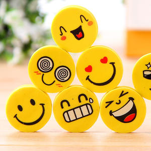 Eurolucky Gommes <span class=keywords><strong>2D</strong></span> Mignonnes à Visages Souriants, Fournitures Scolaires pour Étudiants, Gommes Cartoon à Expressions Adorables pour Enfants - Product Image 2