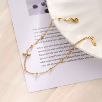 Gelang Salib Stainless Steel Wanita Terlaris, Mewah Terjangkau, Zirkon Minimalis, Perhiasan Gaya Ins