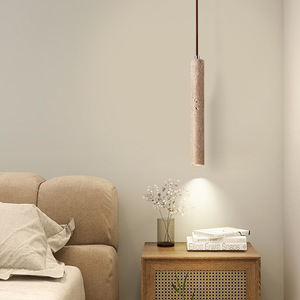 Lampe suspendue en travertin jaune, source de lumière LED, E26, commande tactile, éclairage domestique - Product Image 2