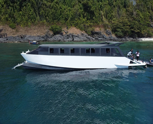 China Manufacturer Newest Design River Sightseeing <strong>Bus</strong> Boat Passenger Ships For Sale