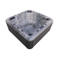Bain à remous extérieur de luxe en acrylique Balboa pour 6 personnes avec ozone, jets intelligents Gecko 82 pièces, baignoire de villa JW-2237