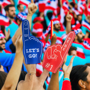 Logo kustom cheerleader tim semangat jari Mini semangat EVA busa jari tangan promosi perlengkapan pesta - Product Image 2