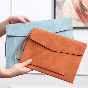 Manufacturer Wholesale Office Folder PU Leather Large Capacity <strong>File</strong> Bag Student Leather Archive Protective Cover - Product Image 2