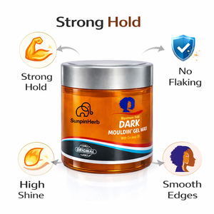 Cera en Gel Oscura con Aceite de Argán Orgánico de Marruecos, Fijación Media, Sin Residuos, para Peinar Cabello Rizado, Trenzas, Locs y Afro, Directo de Fábrica - Product Image 3