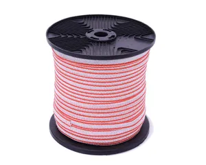 Horse farms 12mm electric fence 5 stainless steel wire red polytape