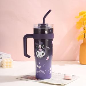 Hello Kitty Stainless Steel Tumbler 304 With Handle And Straw Large Capacity Insulated For Travel - Product Image 2