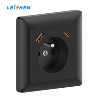 Prise murale certifiée CE LVD, norme française, avec port de charge rapide USB Type-C pour la rénovation de maisons, appartements et hôtels
