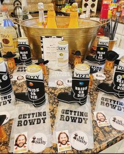 Drinking Buddies <b>Boot</b>-y Cowgirl <b>Boot</b> Slim Can Insulator Bachelorette Party Can Sleeves Insulated Neoprene Beverage <b>Holder</b> - Product Image 6