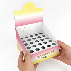 Présentoir de comptoir promotionnel en carton personnalisé, support de table à niveaux pour sachets de thé, bonbons, biscuits, snacks, serviettes, vente au détail - Product Image 1