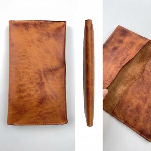 Funda de Pasaporte de Cuero Genuino Hecha a Mano con Logotipo OEM, Estilo Vintage, para Aventuras al Aire Libre, Regalo - Product Image 4