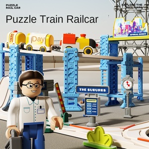 Train électrique à grande vitesse sur rail en <span class=keywords><strong>spirale</strong></span>, puzzle en plastique à l'échelle 1:5, jouet de piste pour enfants, aventure révolutionnaire, piles AA alcalines - Product Image 1