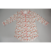 Pyjama en coton de haute qualité pour femmes et hommes à manches longues imprimé floral vêtements de nuit vêtements de salon pour le printemps/été