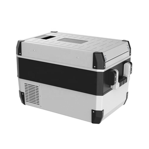 Réfrigérateur-congélateur portable 12V 35L pour le <span class=keywords><strong>camping</strong></span> avec support solaire, deux modes de refroidissement, poignée rétractable pour voiture, maison et extérieur - Product Image 1