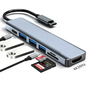 7 trong 1 loại C HUB USB C Adapter HDTV USB3.0 cho MacBook Pro, XPS 13,MacBook Pro,Dell,Chromebook,Android