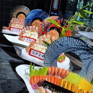 Plato decorativo hueco de plástico para sashimi, con diseño de miel y dulzura, para hoteles, restaurantes y presentación artística de alimentos. - Product Image 4