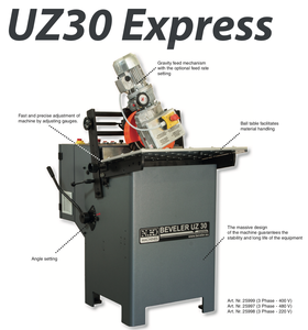 เครื่องลบคมแผ่นโลหะ UZ30 Express Plate Bevelling Machine เครื่องกัดขอบความแม่นยำสูงสำหรับแผ่นโลหะ ใช้โดยผู้ส่งออก - Product Image 2