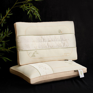 Chinese Style Cotton And Linen Comfort <b>Pillow</b> Rectangle Breathable High <b>Pillow</b> For Adults - Product Image 4