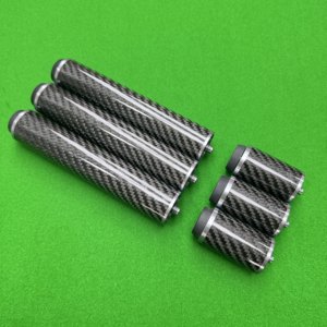 Extensión de taco de billar de fibra de carbono de dos piezas, extensor trasero ligero para todo tipo de tacos de billar - Product Image 1
