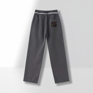 Personalizado de peso pesado en blanco suelto 100% algodón lavado holgado pierna recta deporte Casual Jogger pantalones de chándal para los hombres - Product Image 3