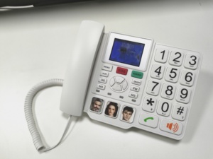 Téléphone <span class=keywords><strong>fixe</strong></span> sans fil 4G LTE pour personnes âgées Télécommande à bouton SOS, veille 72H, prise en charge VoLTE idéale pour les soins aux personnes âgées - Product Image 3