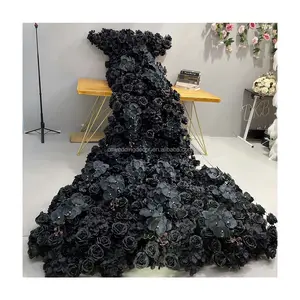 swings black decoration wedding table flower ROW wedding flower runner centepiece on sale