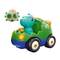 Voiture RC dinosaure EPT à 2 canaux avec lumière et musique, portée de 13 m, utilisation en intérieur pour les tout-petits de 18 mois et plus
