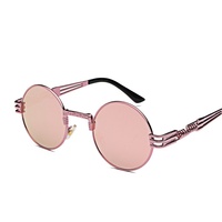 Lunettes de soleil personnalisées style européen et américain 8010, protection UV400, monture métallique steampunk unisexe