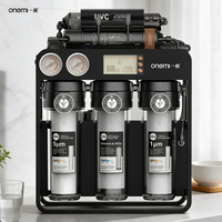 Purificateur d'eau RO sans réservoir OEM électrique en plastique 600 GPD à 8 étapes, alcalin et minéral, avec double affichage TDS, transparent, pour usage domestique