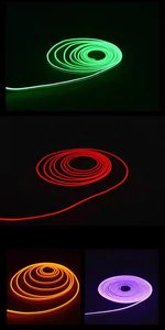 Green Silicone LED Neon Strip 12V Cuttable Bendable Rope <b>Light</b> for Garden Lawn Christmas <b>Tree</b> Outdoor Decor - Product Image 4