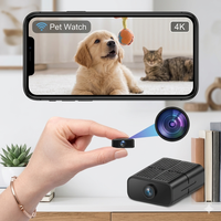 Mini caméra de sécurité sans fil HD portable WIFI pour la maison, le bureau, la surveillance intérieure et extérieure avec vision nocturne et détection de mouvement